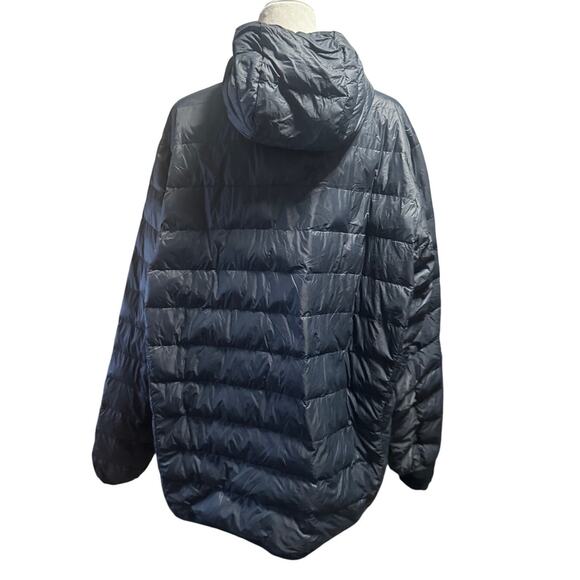Eddie Bauer Men’s XXL Hooded Down Jacket Dark Gray Packable Lightweight Puffer - Picture 2 of 7